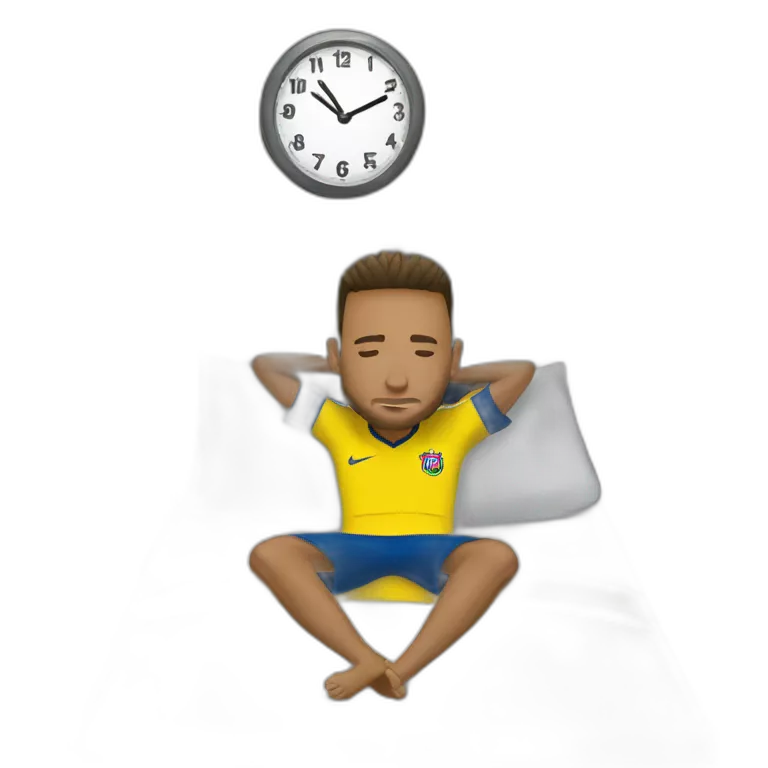 Neymar en train de dormir
