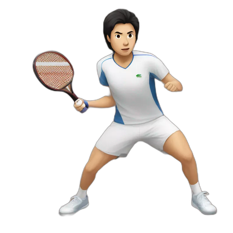 strong table tennis player dark hair