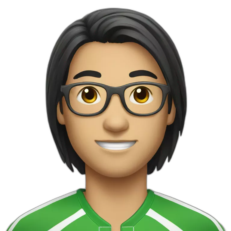 table tennis player with racket dark hair