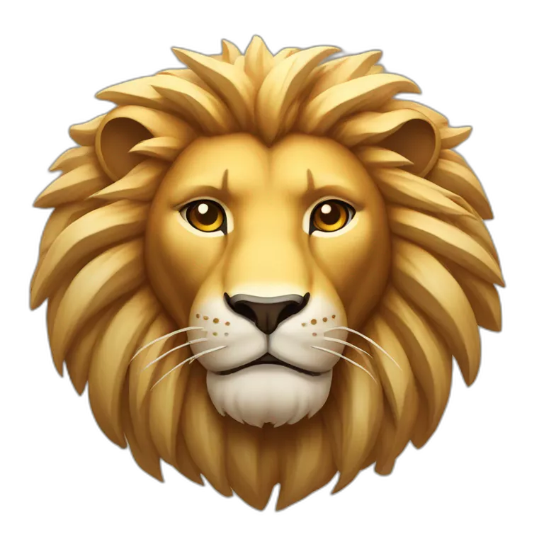 A lion with powerful contours and an energetic facial expression, symbolizing strength and energy. It can have attributes associated with the sun such as a halo, sun rays, a modern look, etc.