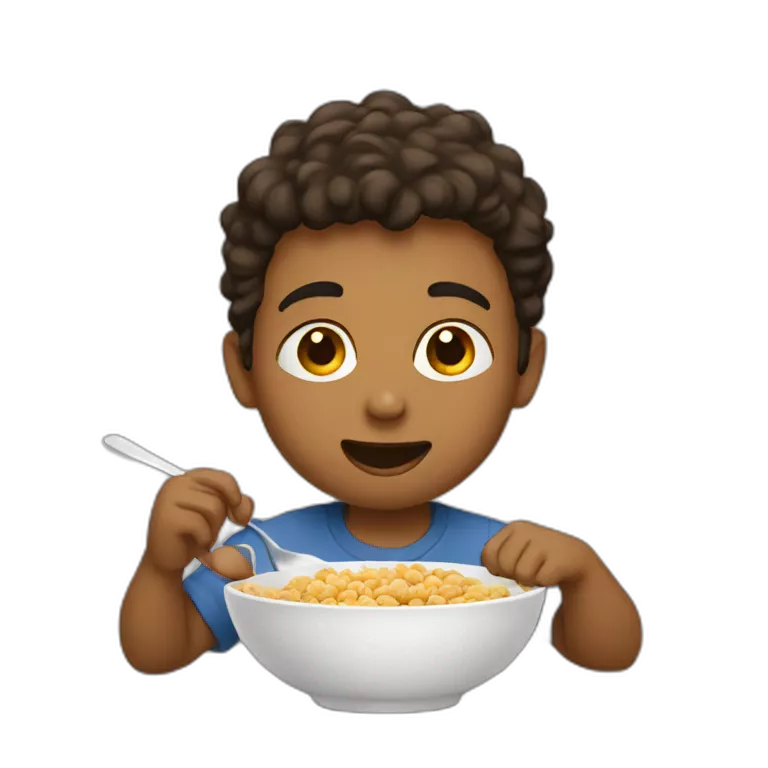 boy eating cereal