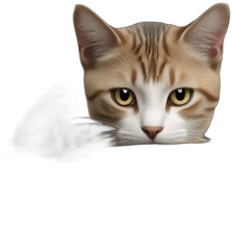 curious cat making eye contact