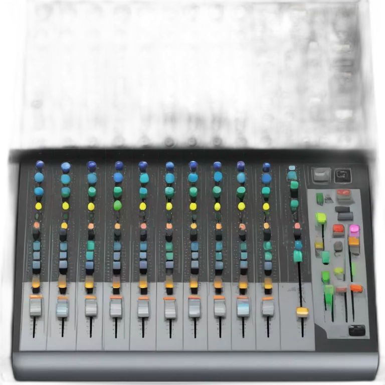 Mixing console with interactive graphics: representing mixing and remixing strategies in real time.