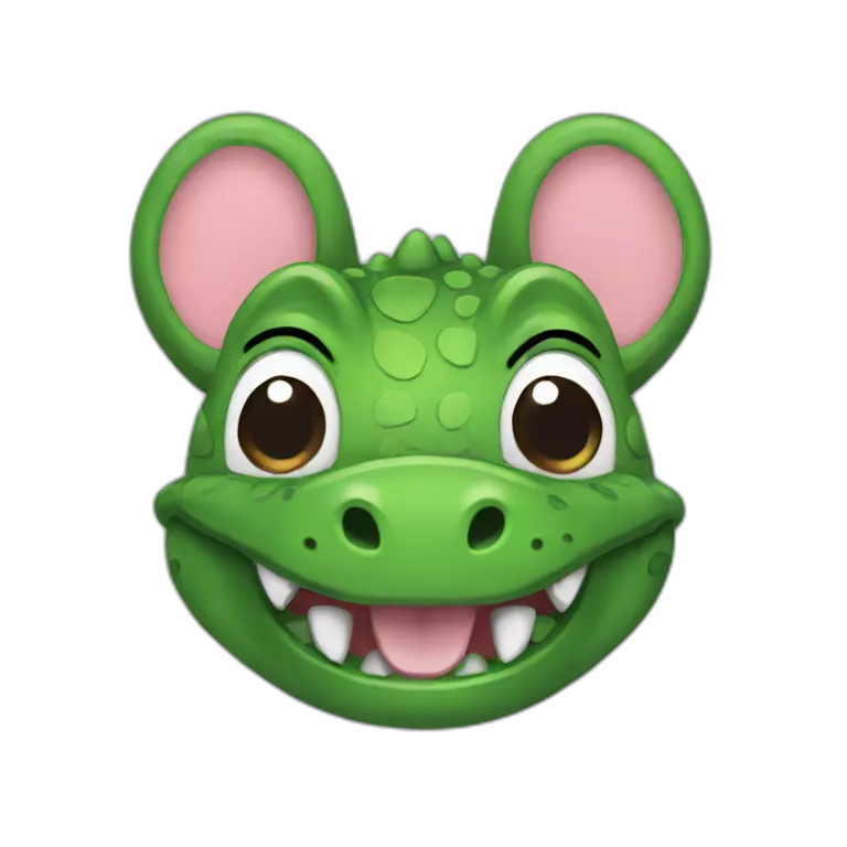 alligator with bunny face and bunny ears