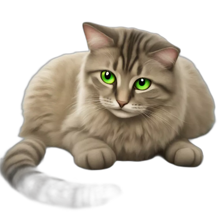 focused green-eyed cat staring
