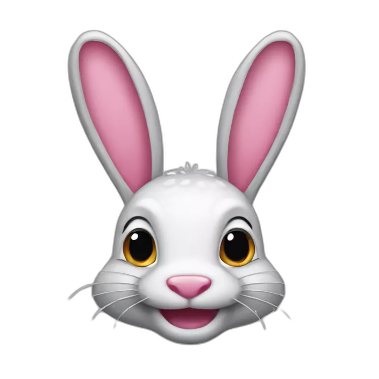 alligator with a face of a bunny and bunny ears