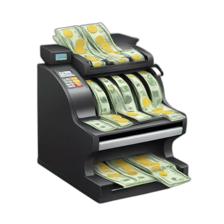 cash register overflowing with money