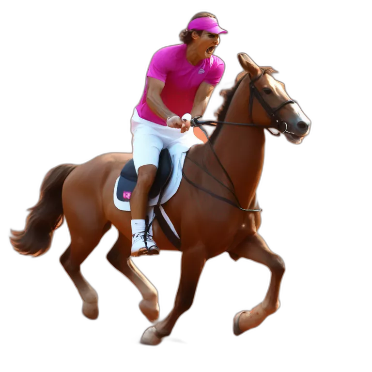 Rafael Nadal sur un chameau et Roger federer en train de tenir en laisse le chameau