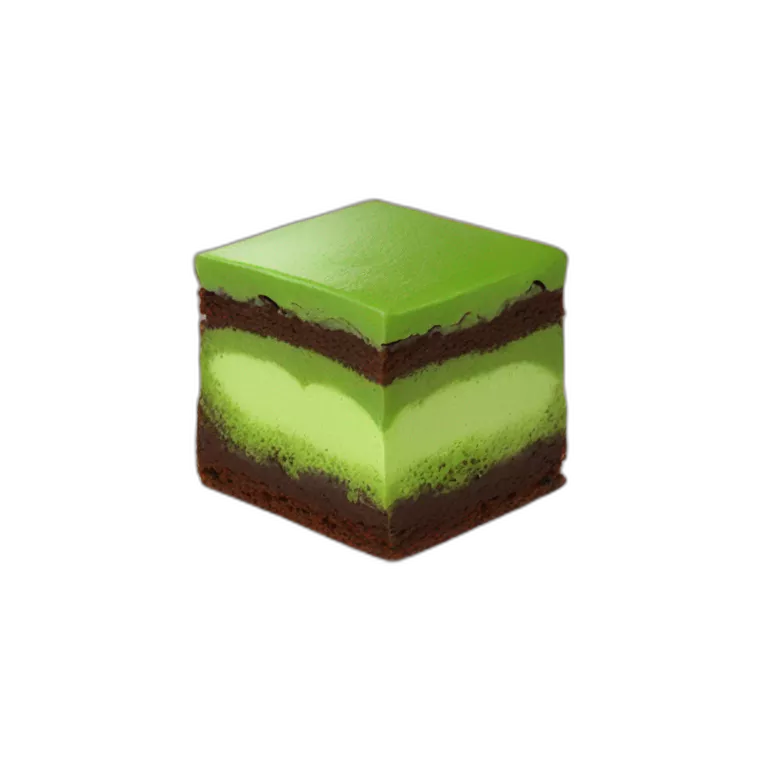 Matcha brownie cake