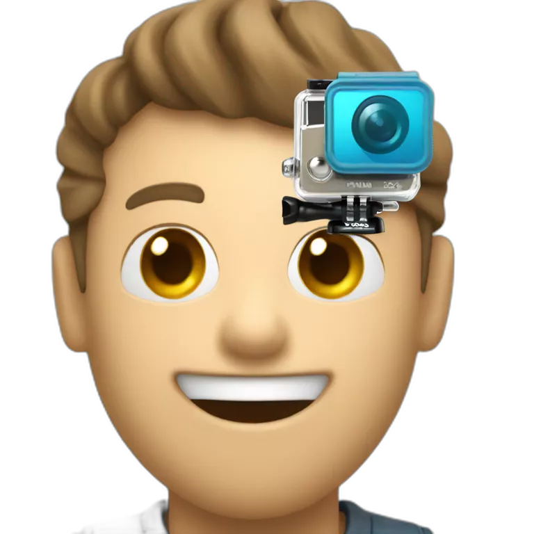 Blurred face with GoPro in hand