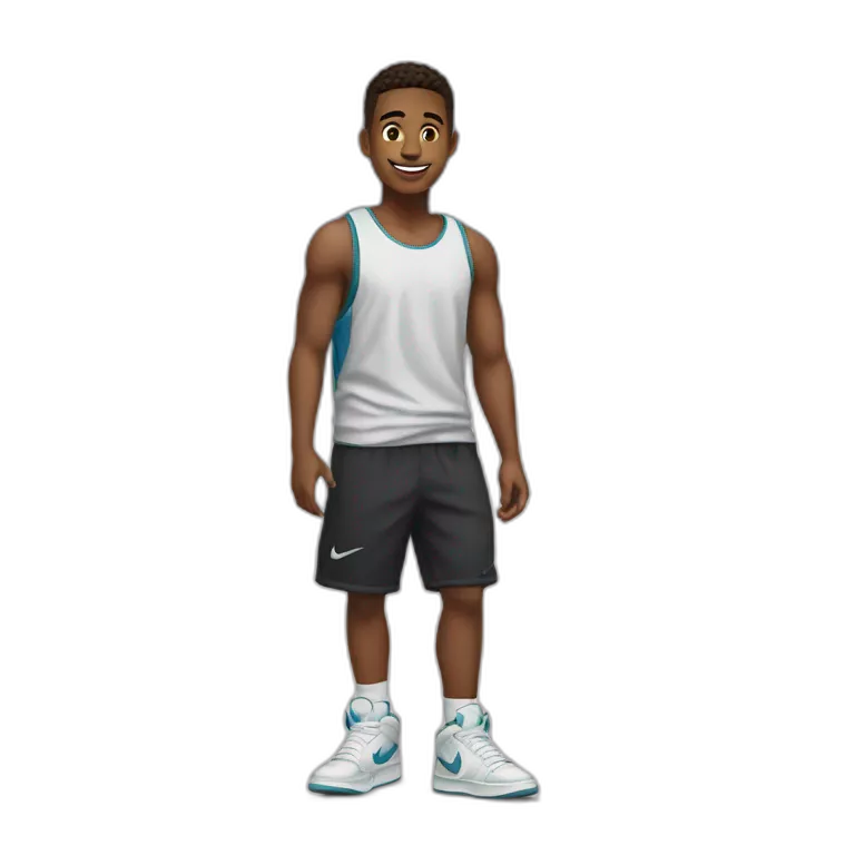 handsome boy with nike jordans