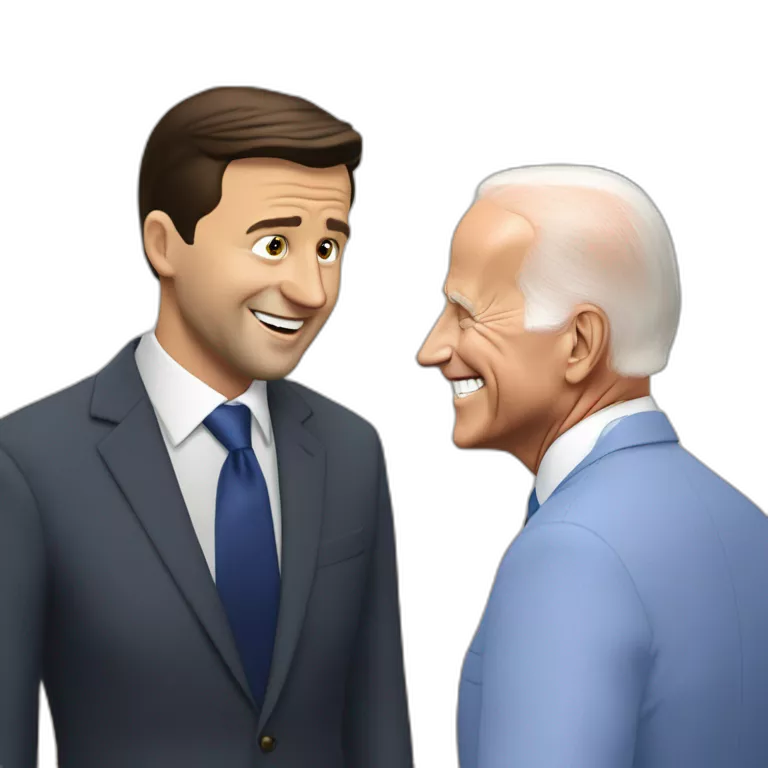 Volodymyr Zelenskyi talks with Biden