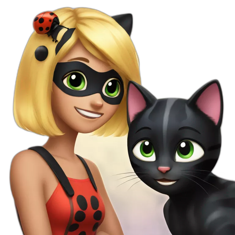 ladybug and catnoir from miraculous ladybug