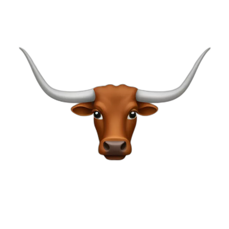 bull, Texas Longhorn with solid brown face, long long long long horns
