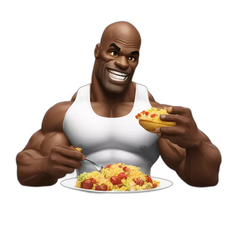 Ronnie coleman eating food