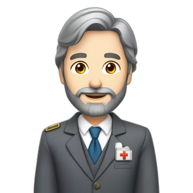 husband caucasian age 55 dark gray hair trimmed beard wearing business suit holding bible, wife asian age 55 dark hair nurse uniform, no children