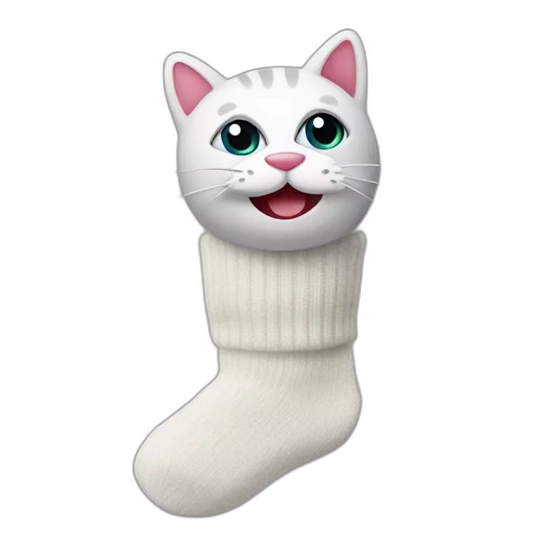 adorable cat sock puppet