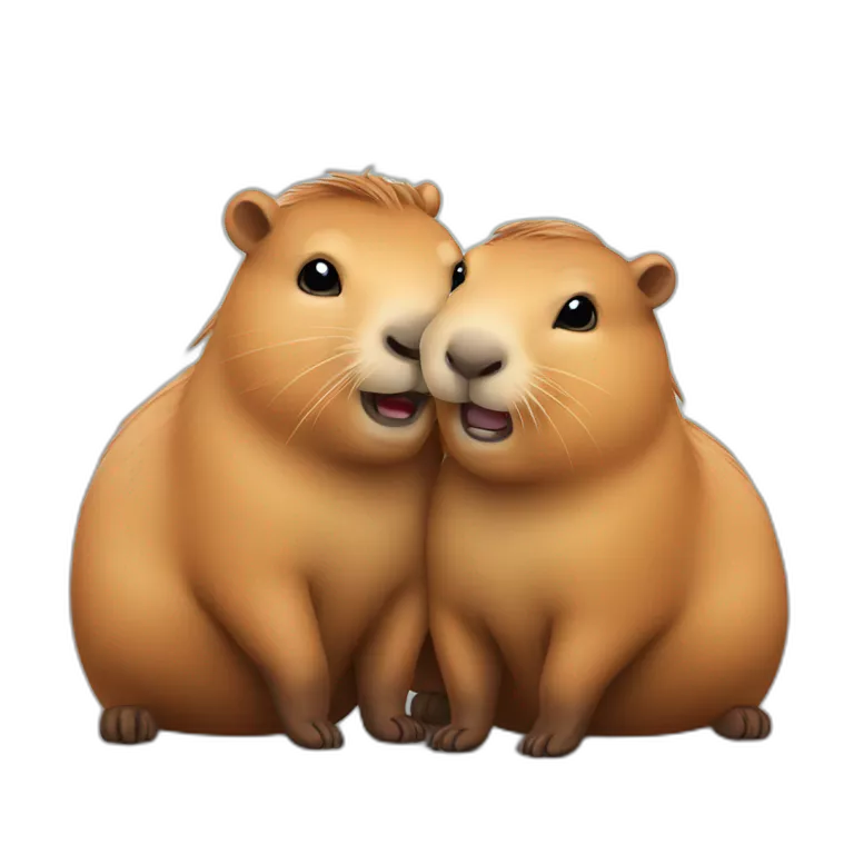 Capybaras in love