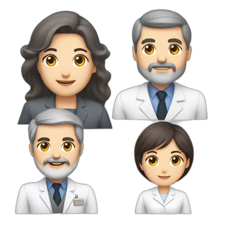 husband caucasian age 55 dark gray hair trimmed beard wearing business suit holding bible, wife asian age 55 dark hair nurse uniform, no children