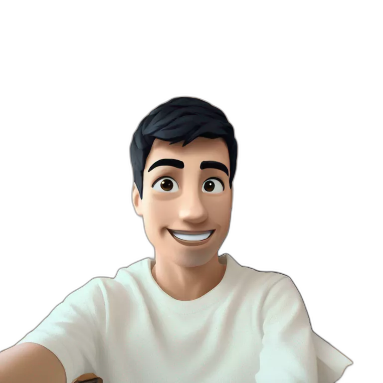 charming black-haired boy smiling