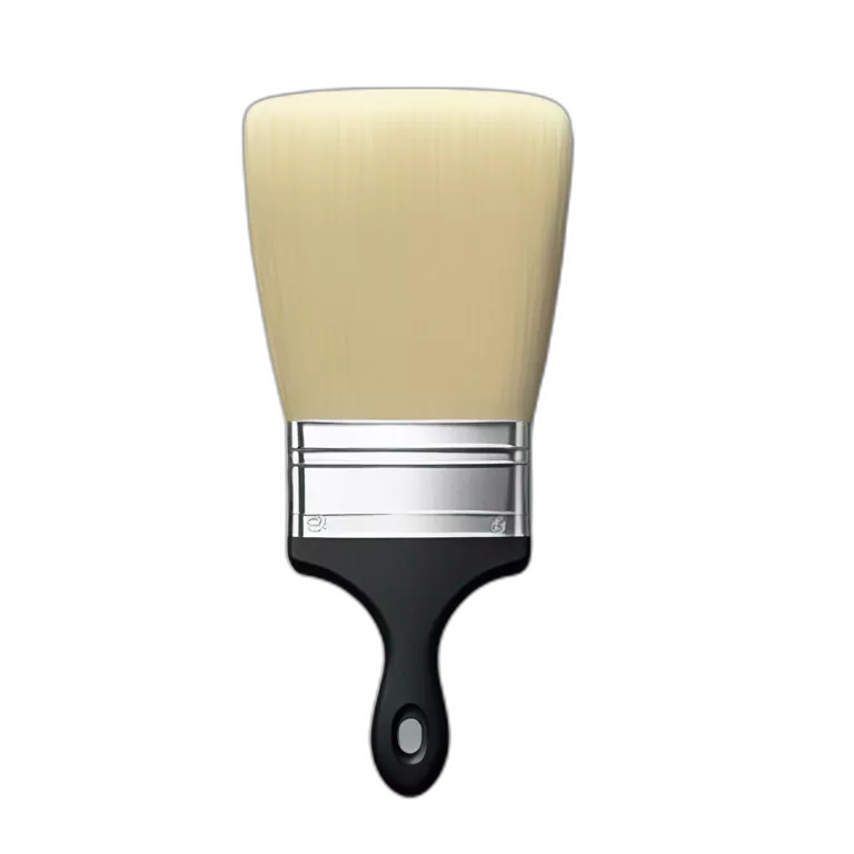 paint brush with white paint