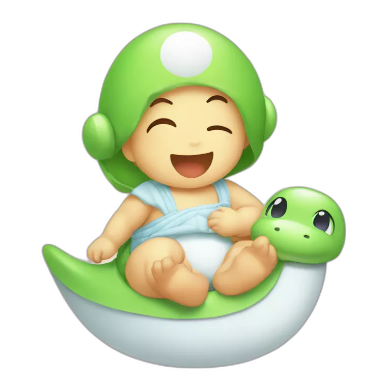 baby yoshi with pamper
