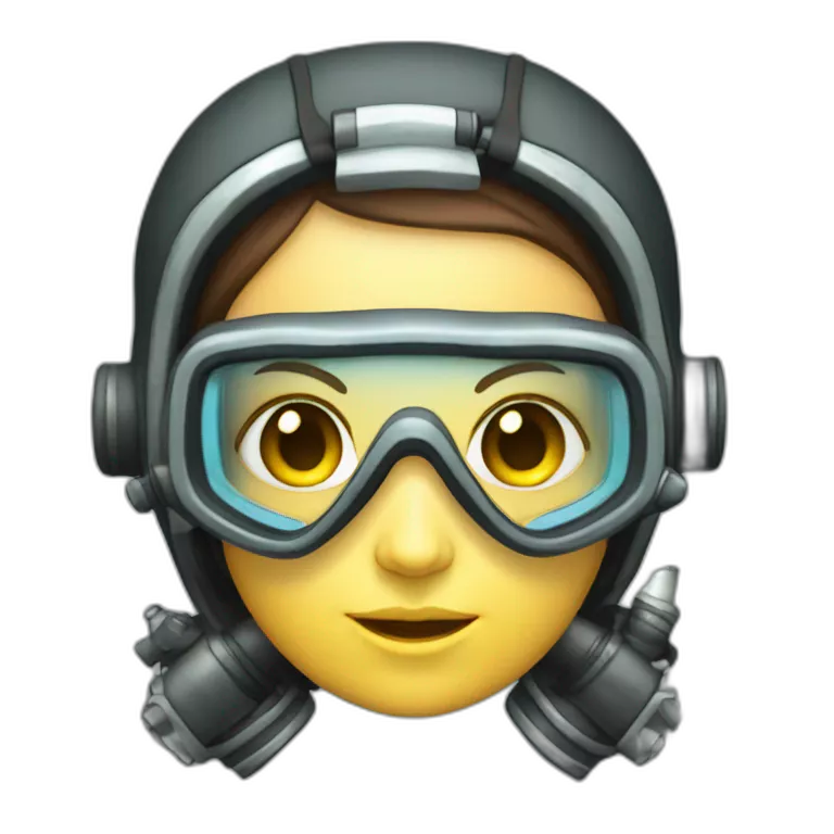 caucasian female deep sea diver