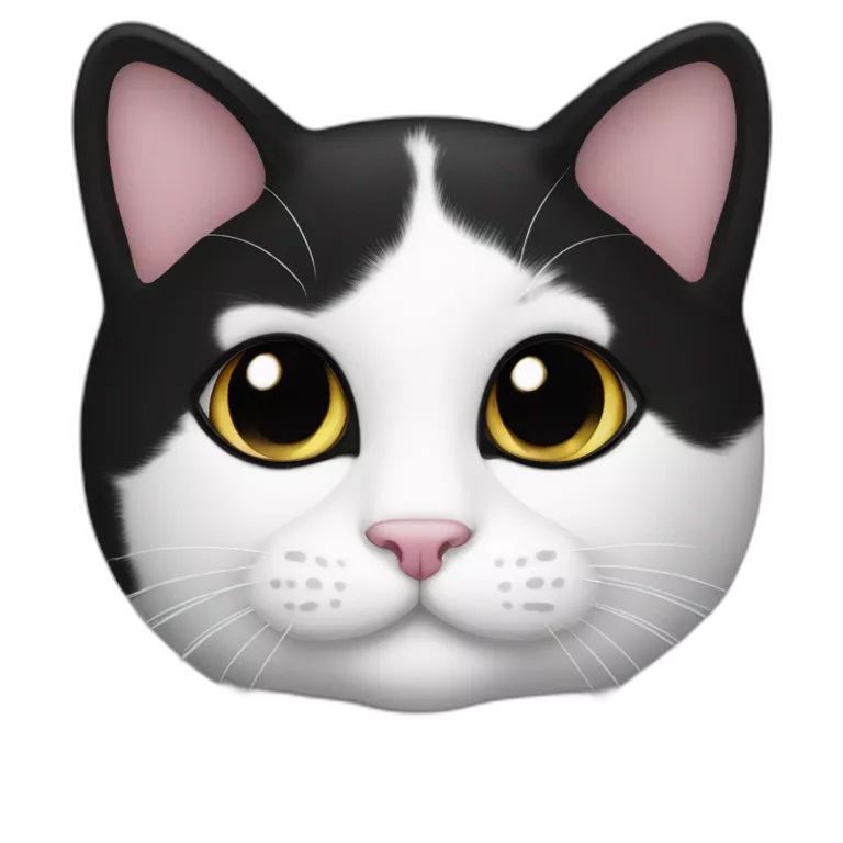 a black and white cat, black on half of the face but with black near ears. The rest is white, his name is oreo