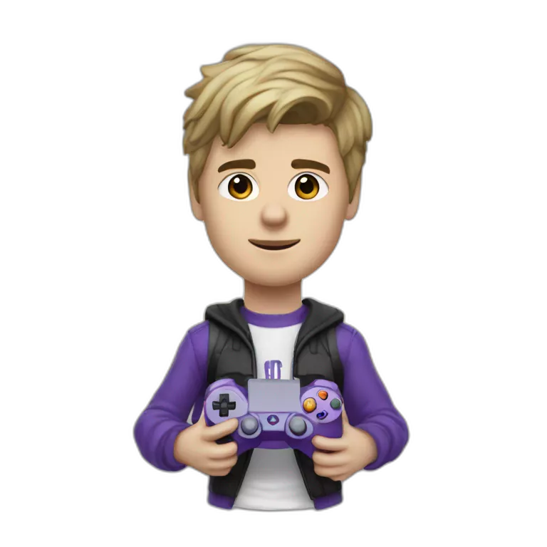 justin bieber with controller in hand playing fc24