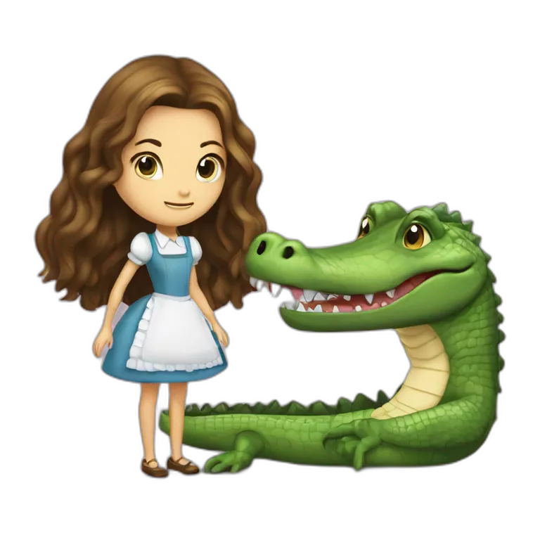 alice can pat her legs her crocodile cannot talk alice knowed what her crocodile did do alice loves crocodiles
