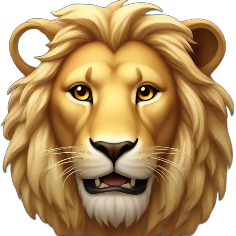 a majestic, powerful lion. The mane shall resemble fire / the sun. Something that represented fierceness, strength and leadership