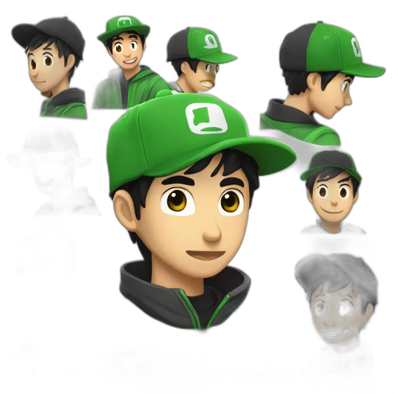 Fernanfloo con gorra de luigui y una rana rene sentada en su hombro