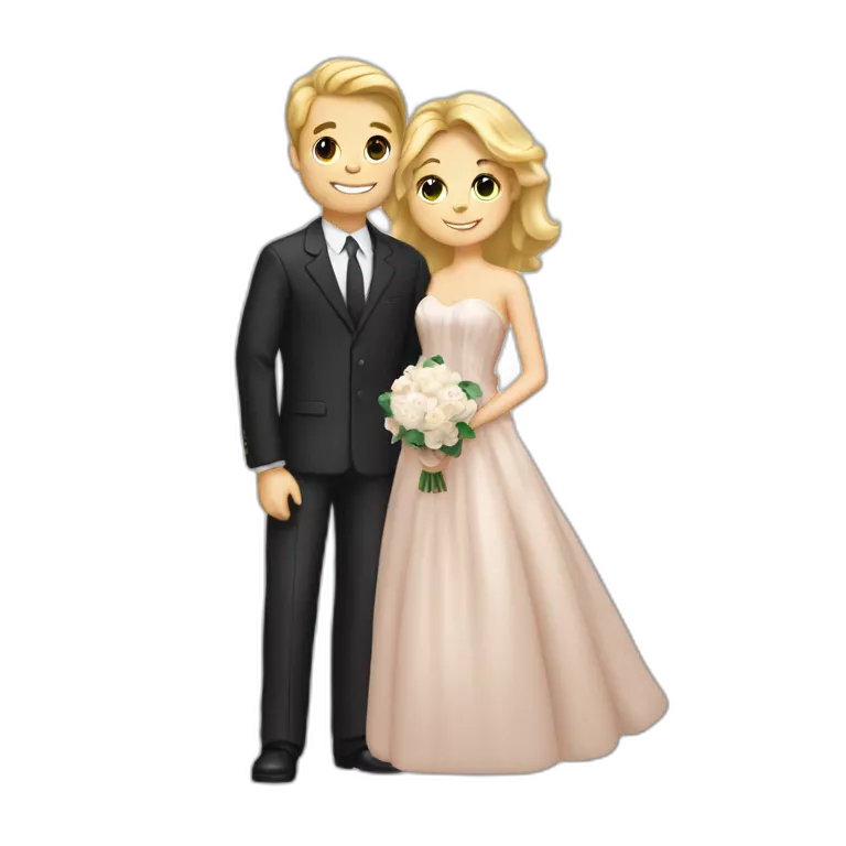 married couple, american couple, suit and dress, hugging, white boy, blone girl