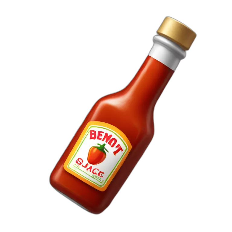 Bottle of Hot Sauce Black