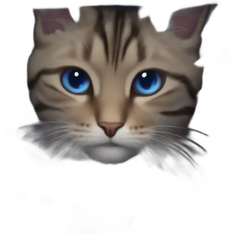 staring blue-eyed cat alert