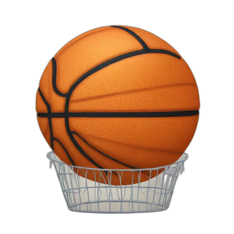 Ball of basket ball with a crown