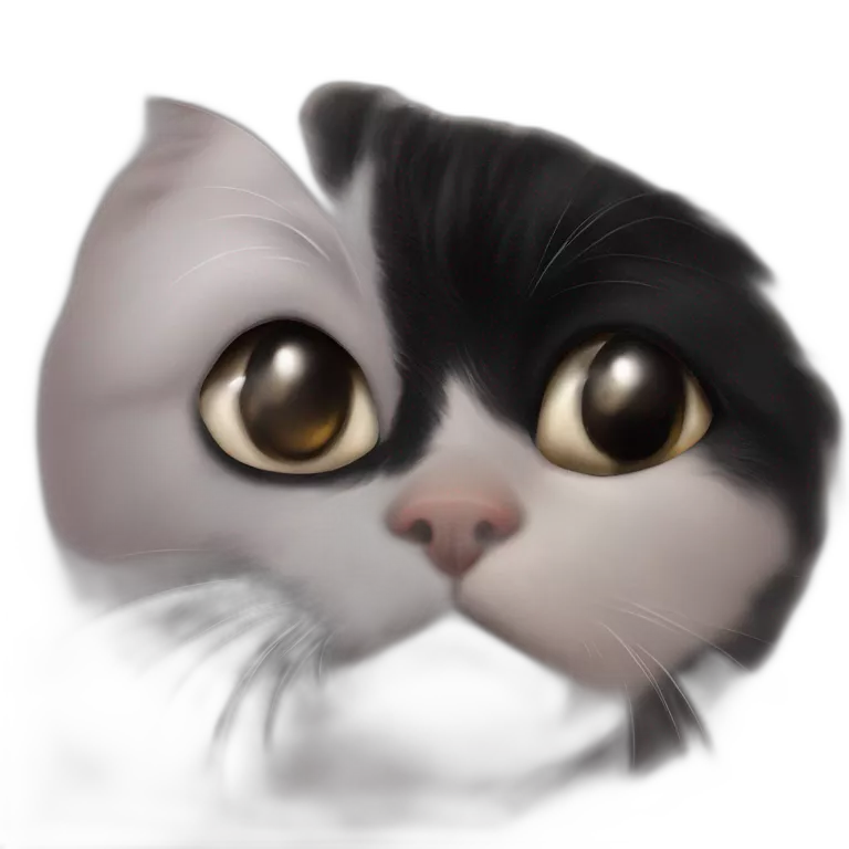 curious cat makes eye contact