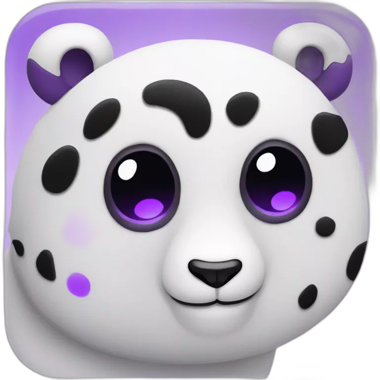 panda couleur de peau blanc et violet au lieu de blanc et noir