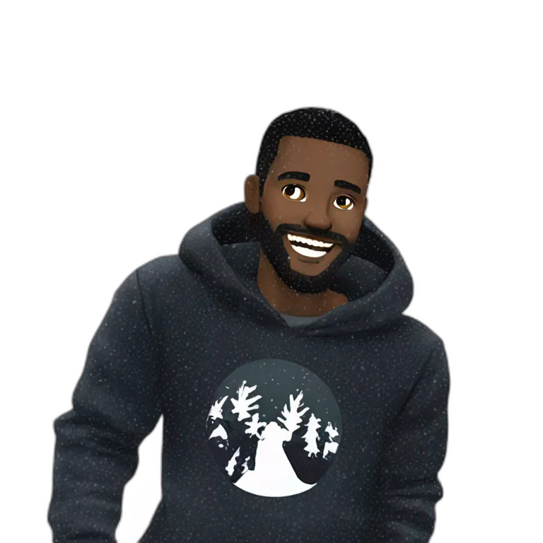 snowy smile in winter portrait