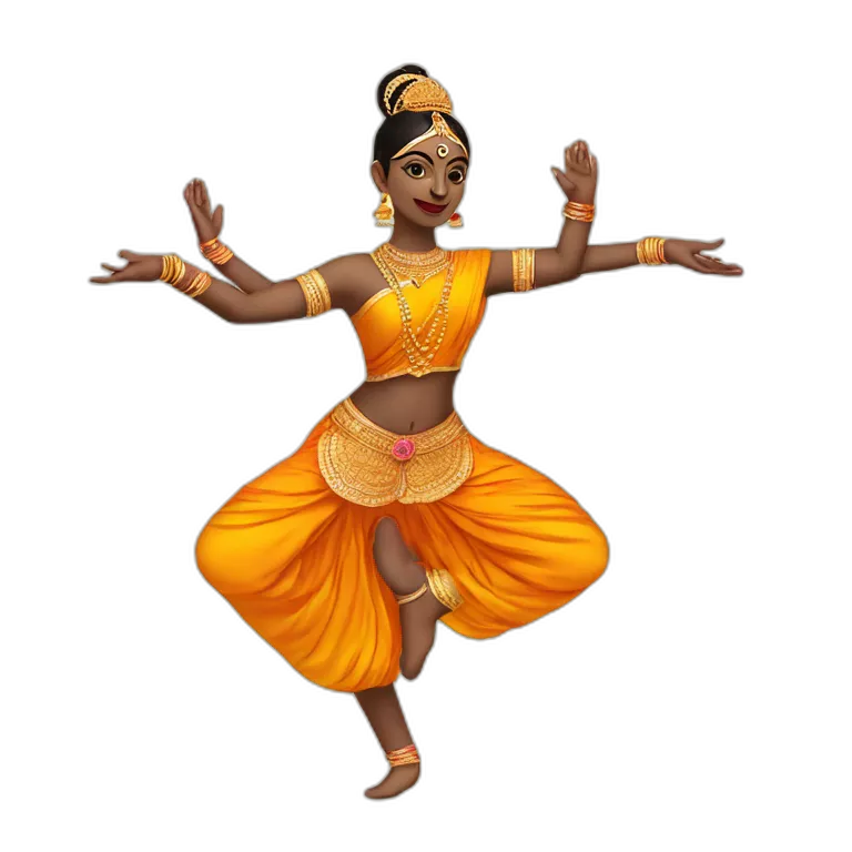 a bharatanatyam dancer with four hands