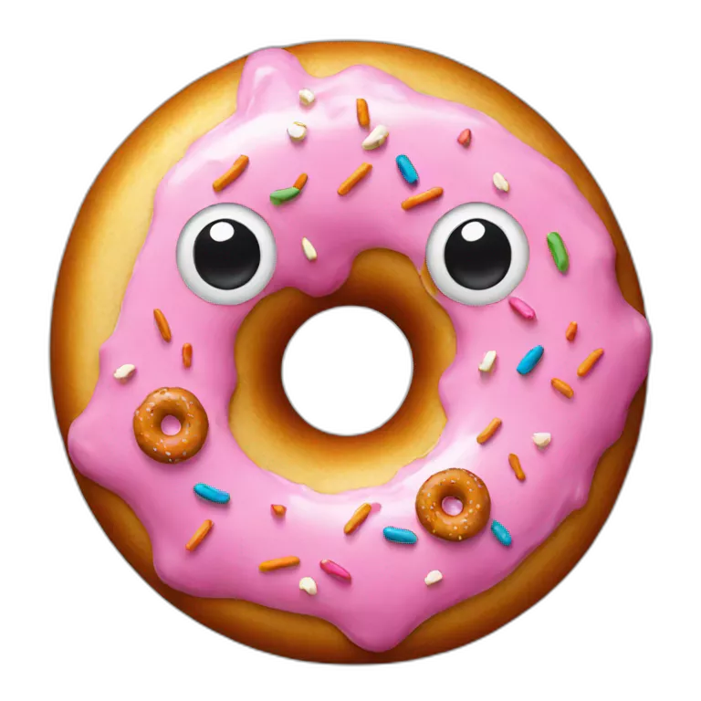 A donut doing a donut