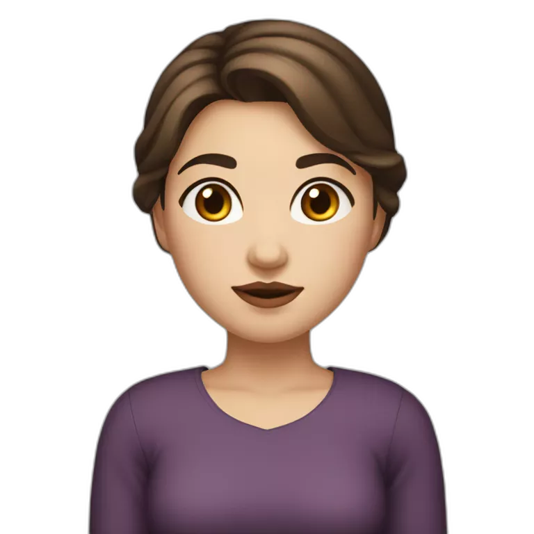 The girl is fair-skinned with brown eyes and long dark brown hair, thick dark eyebrows, has plump lips, but not pouty, natural, has slightly chubby cheeks, but is very slim in appearance.