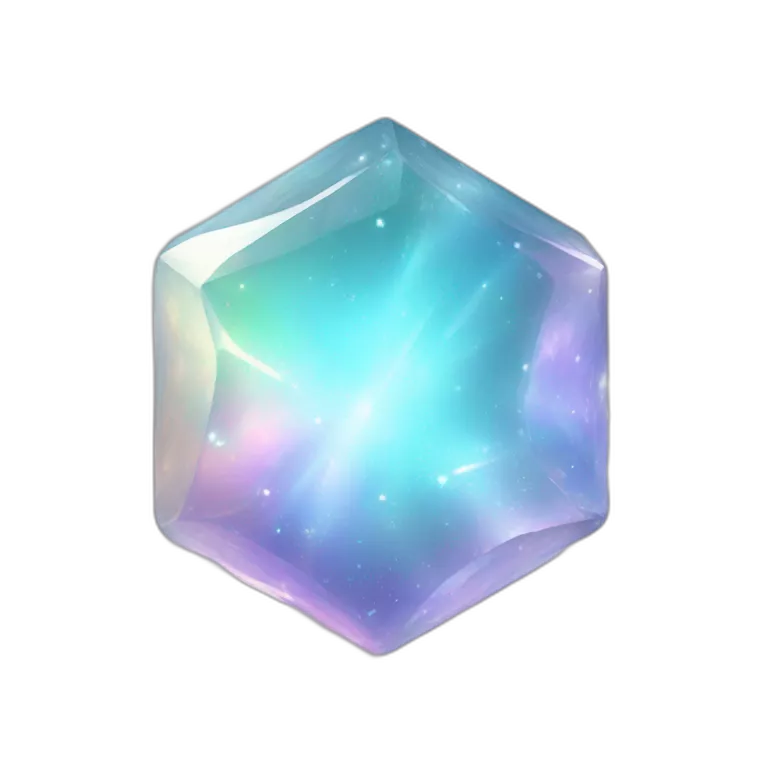 Sparkly glossy Pastel whitish iridescent glass nebula glass crystal