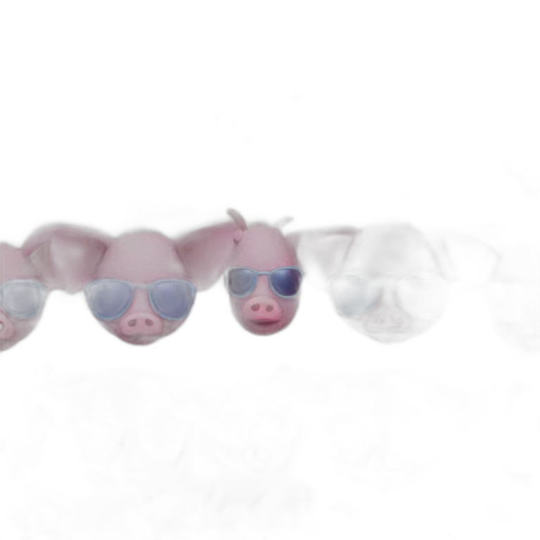 Vaporwave pig armadillo cow centipede insect wearing sunglasses