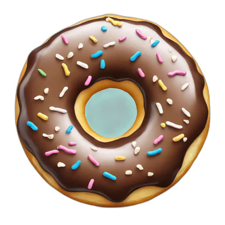 A donut doing a donut