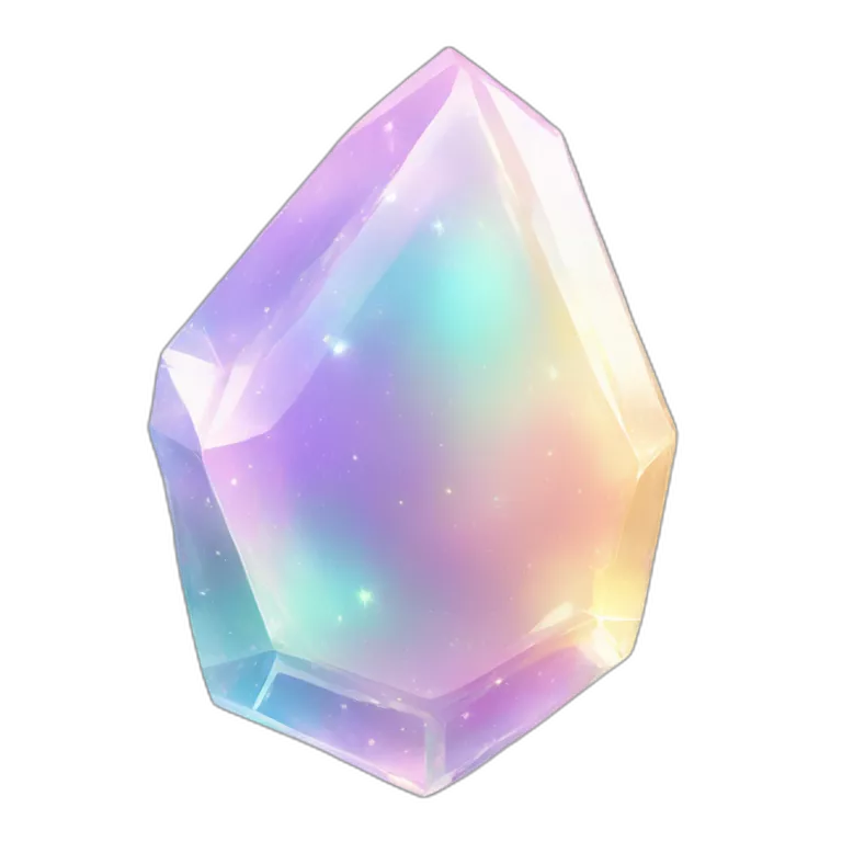 Sparkly glossy Pastel whitish iridescent glass nebula glass crystal