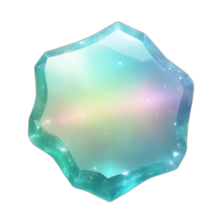 Sparkly glossy Pastel whitish iridescent glass nebula glass crystal