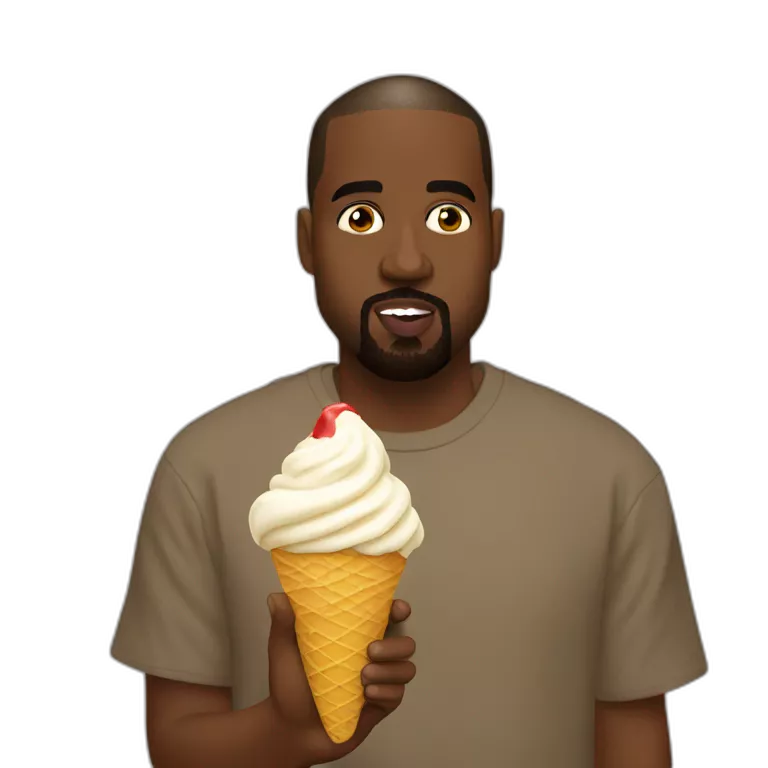 Kanye west eating ice cream