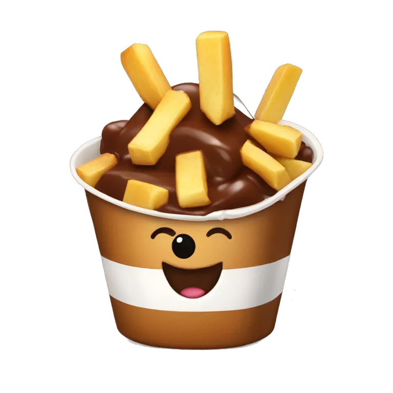 Poutine qui mange une chocolatine