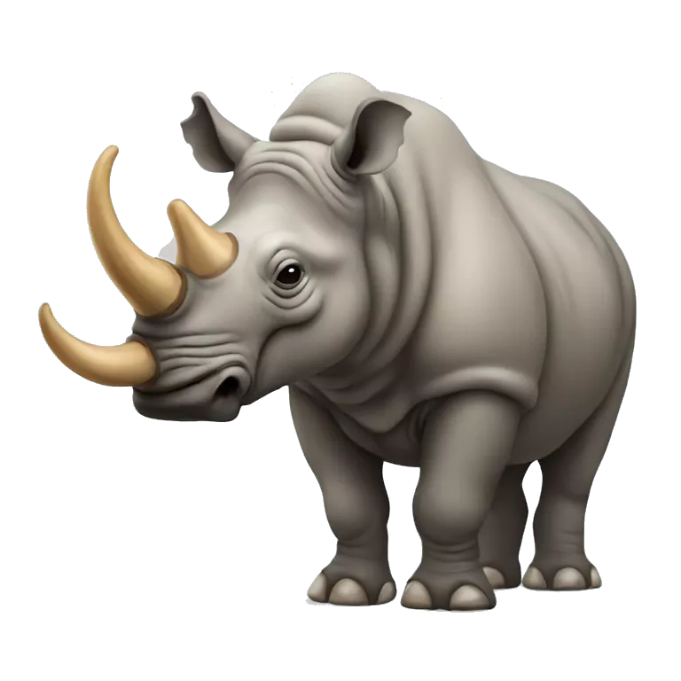 Rhinoceros with wooly mammoth fur
